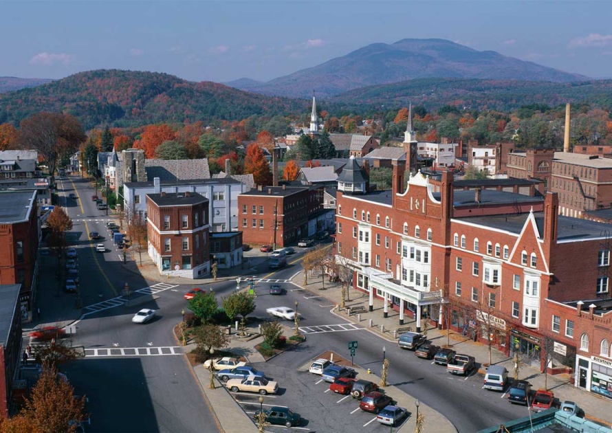 Aerial View in Claremont New Hampshire