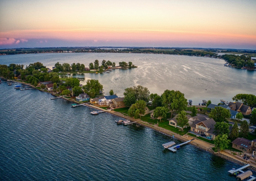 Aerial View of Lake Madison, South Dakota