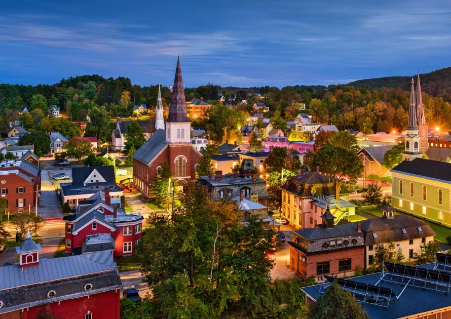 Aerial View in Montpelier Vermont