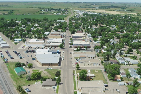 Aerial View in Hazen North Dakota