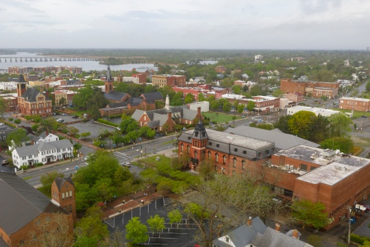 Aerial View in New Bern in North Carolina