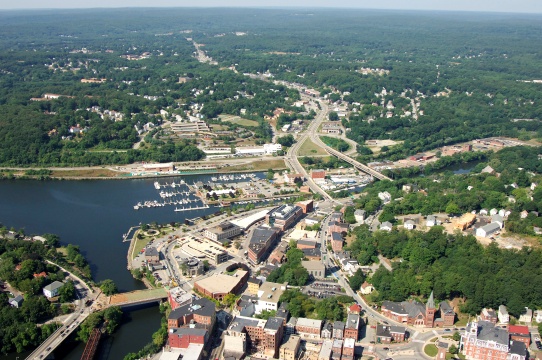Aerial View in Norwich Connecticut