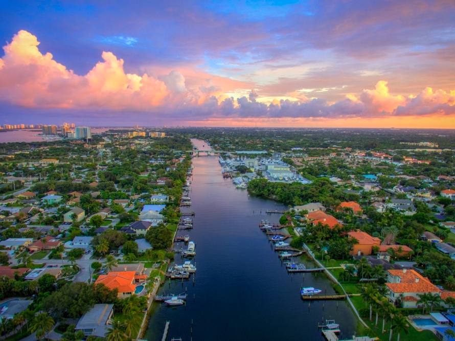 Aerial View in Palm Beach Gardens Florida