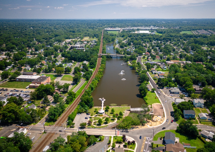 Aerial View of Piscataway New Jersey