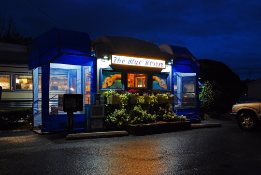 Blue Benn Diner, a classic train restaurant in Bennington, Vermont.