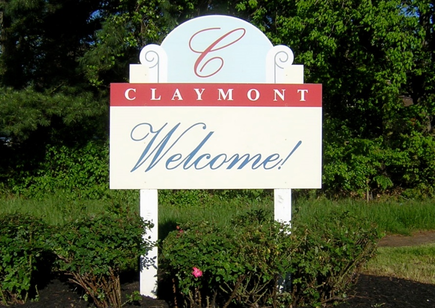 Claymont Delaware Welcome Sign