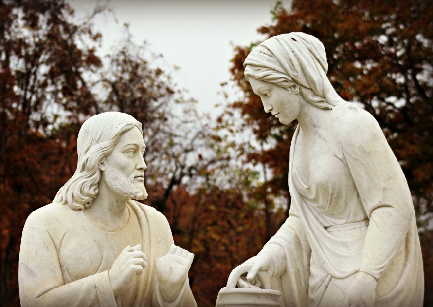 Saint Albans, WV/United States-November 3, 2017: Couple Statue