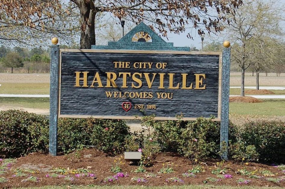 Hartsville South Carolina Welcome Sign
