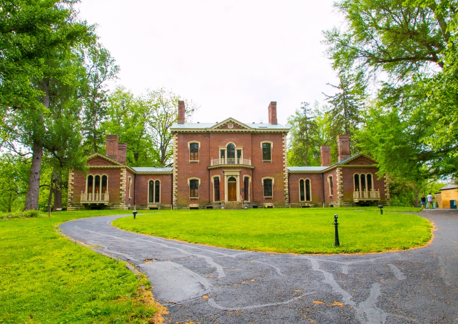 Lexington, KY, USA April 30, 2017 - Ashland, the former home of 19th Century Senator, Kentucky statesman Henry Clay, National Historic Landmark.