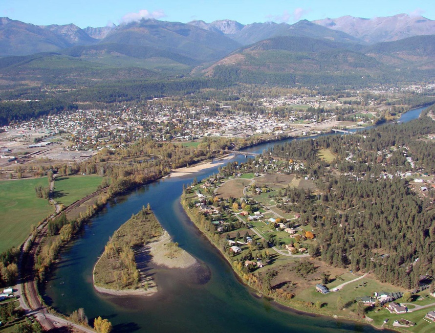 Aerial View in Libby Montana