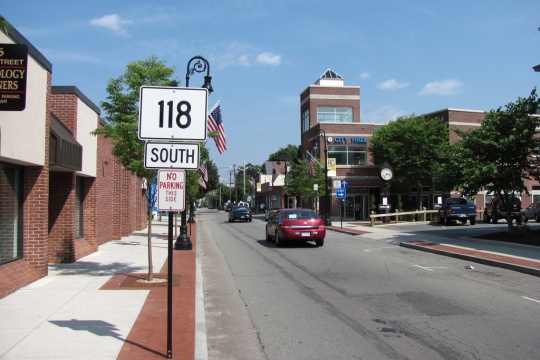 MA Route 118 Southbound in Attleboro Massachusetts