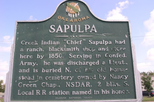 Sapulpa City Sign in Oklahoma