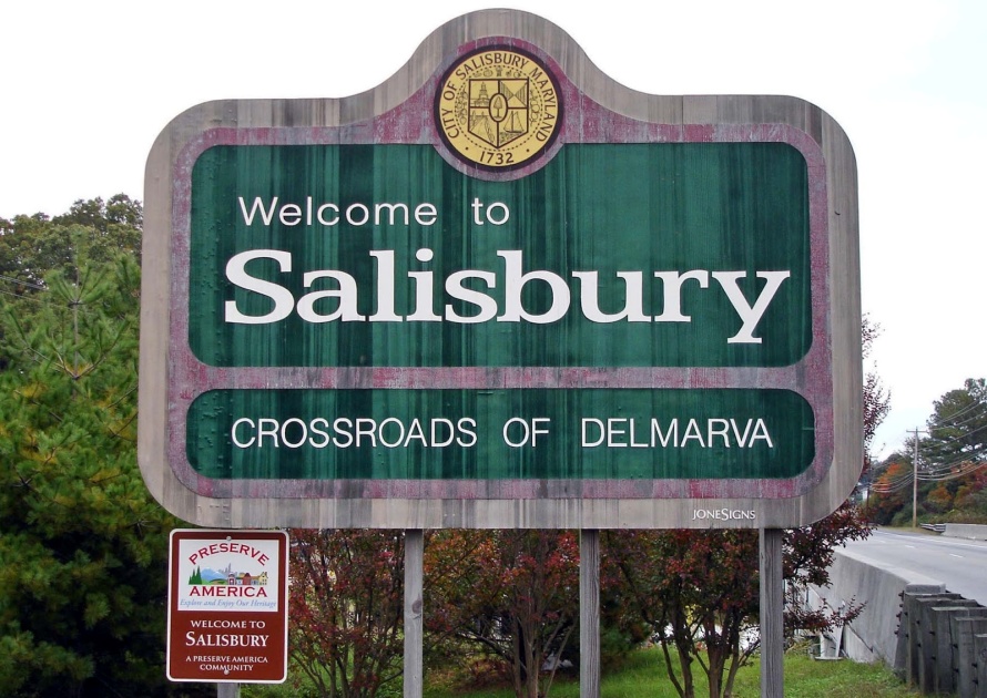 Welcome to Salisbury Maryland sign