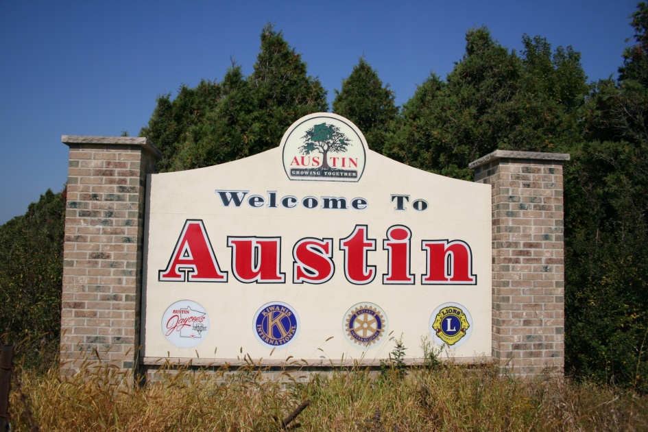 Welcome to Austin Sign in Minnesota