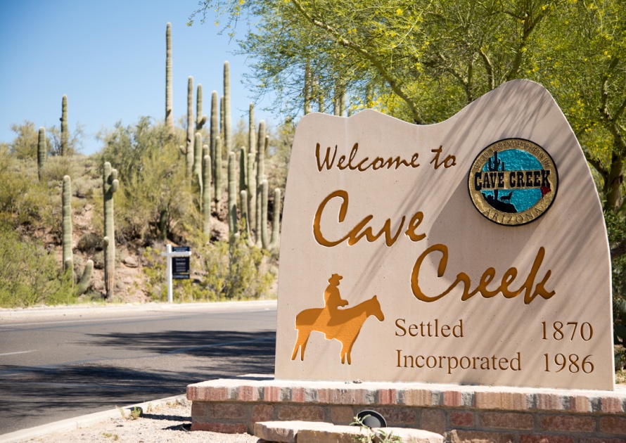 Welcome to Cave Creek Sign in Arizona