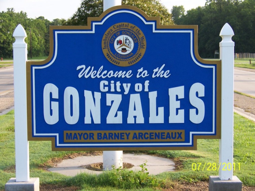 Welcome to Gonzales Sign in Louisiana