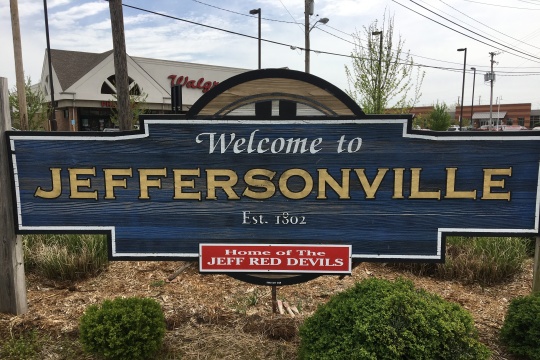 Welcome to Jeffersonville Sign in Indiana