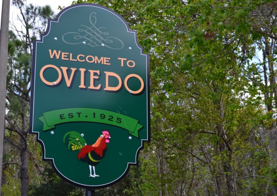 Welcome To Oviedo Florida Sign