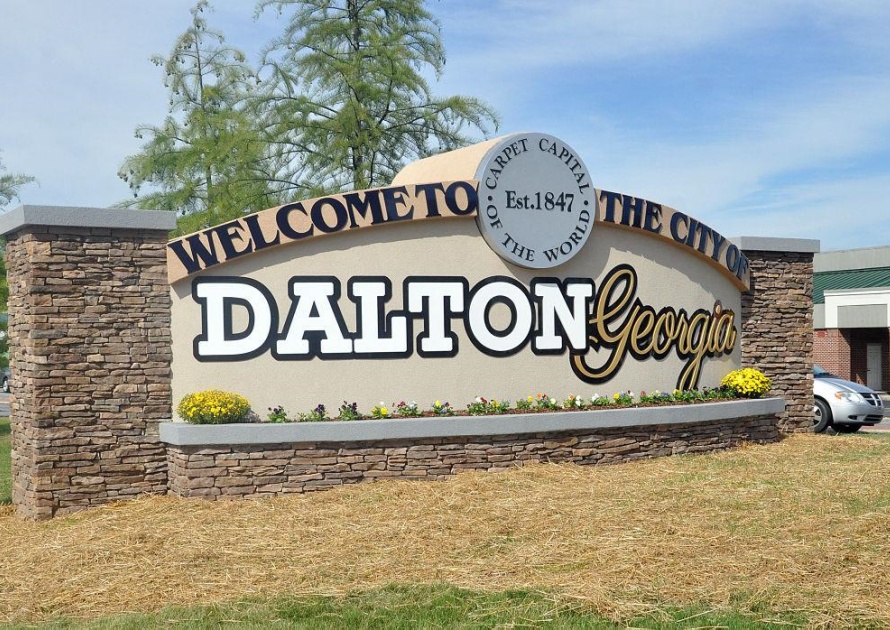 Welcome to the Dalton City Sign in Georgia