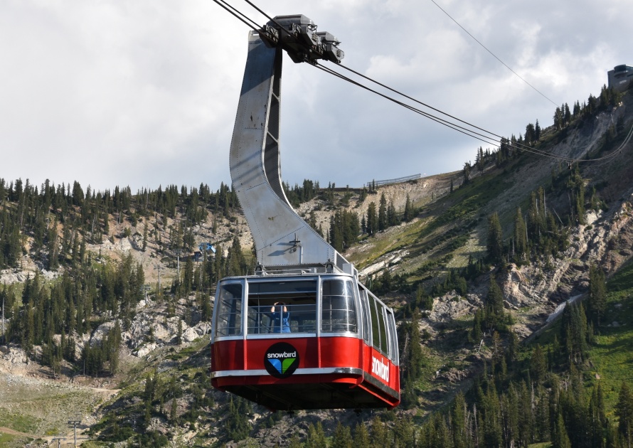 Aerial Tram at Snowbird Resort in Sandy, Utah. Mountain, powder.