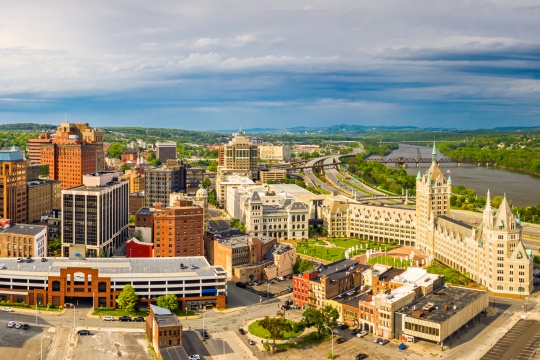 Aerial View of Downtown Albany, New York