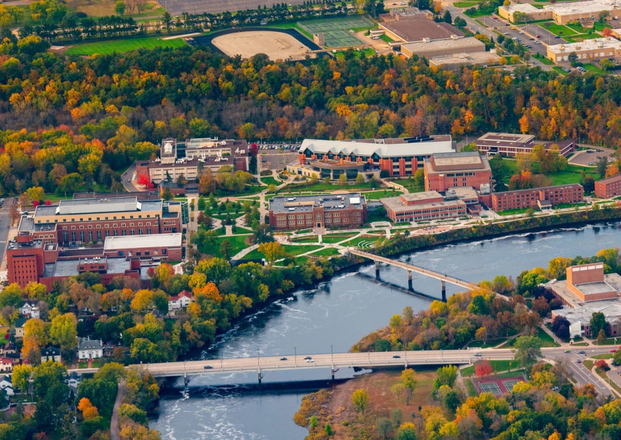 Aerial View in Campus Eau Claire, Wisconsin