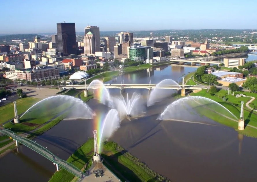 Aerial View in Dayton Ohio