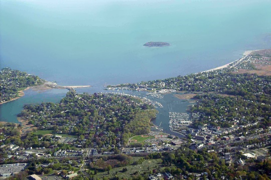 Aerial View in Milford Connecticut