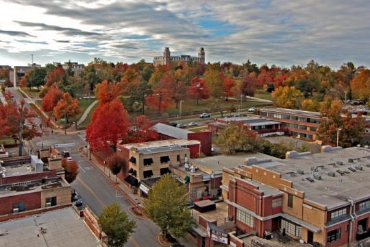 Aerial View in Fayetteville Arkansas