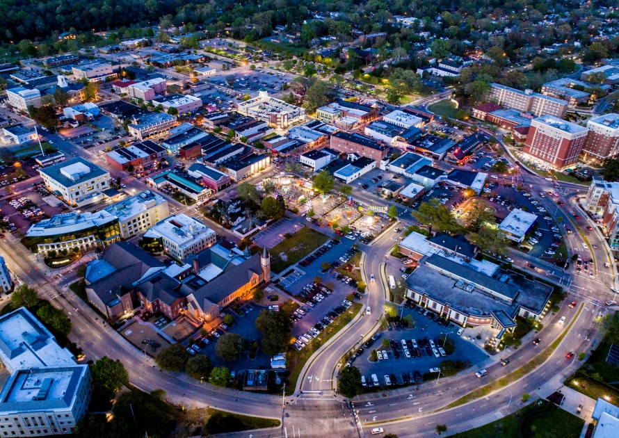 Aerial View in Greenville North Carolina