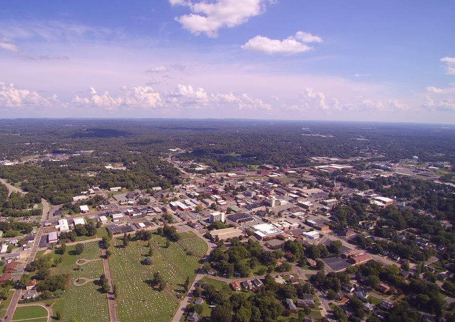 Aerial View in Lexington North Carolina