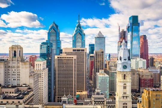 Aerial View in Philadelphia Pennsylvania