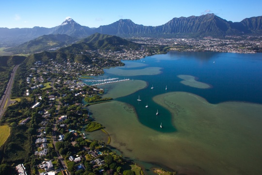 Aerial View in Kailua Hawaii