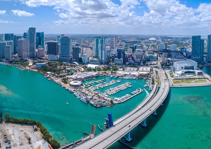 Aerial View Miami Florida