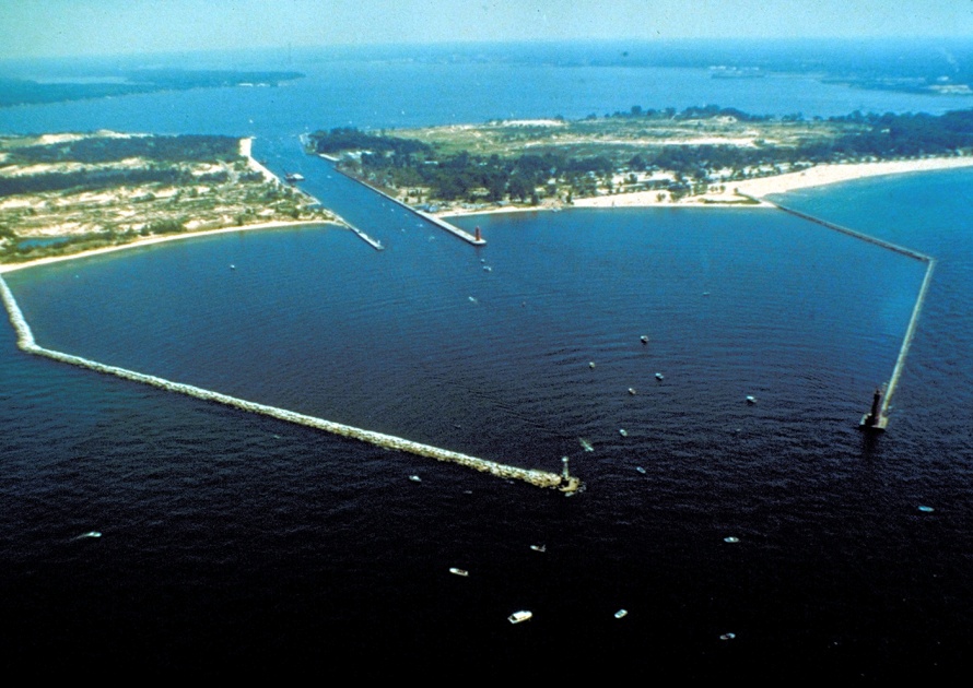 Aerial View in Muskegon Michigan