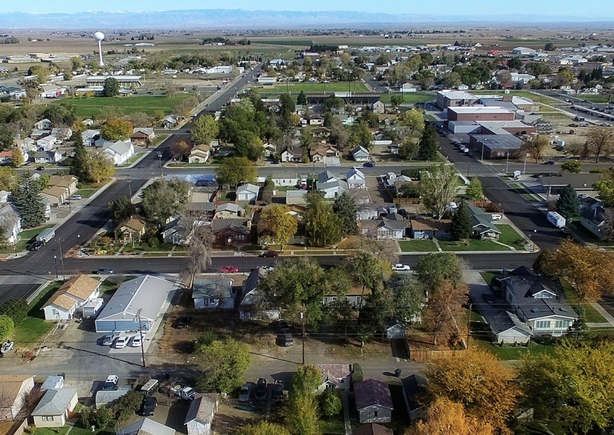 City of Powell Aerial View in Wyoming