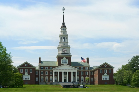 WATERVILLE, USA - JULY 25, 2016:Colby College. Built in 1939, Miller Library was tallest building in Maine when it was completed. Miller houses humanities and social sciences collections, periodicals