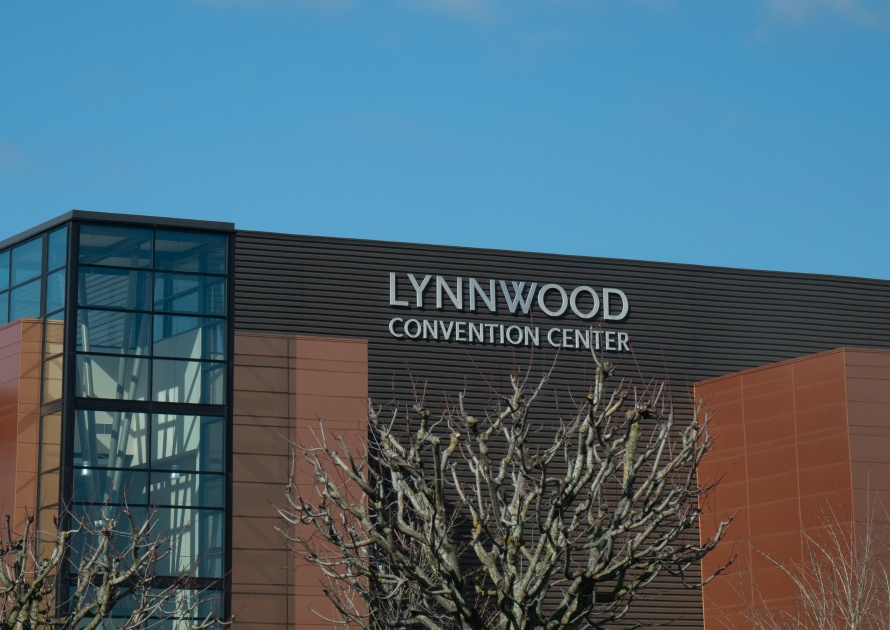 Lynnwood, WA / USA - March 9, 2019 - The Lynnwood Convention Center, built in 2005, has 2 floors of configurable event space.