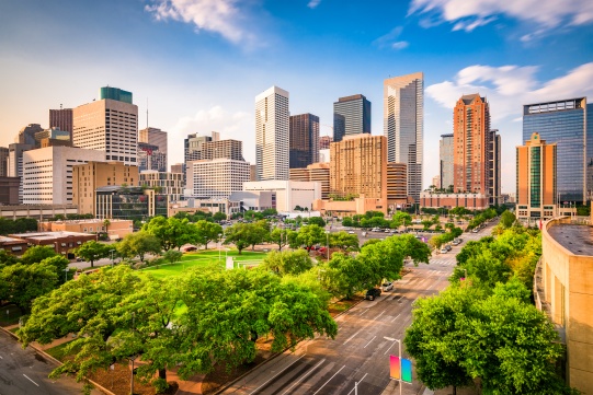 The city of Houston, Texas, is in the center of the city by the Plaza Raíz.