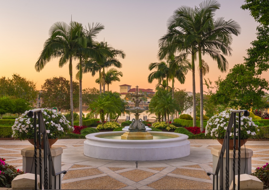 Gardens in Lakeland Florida Sunset