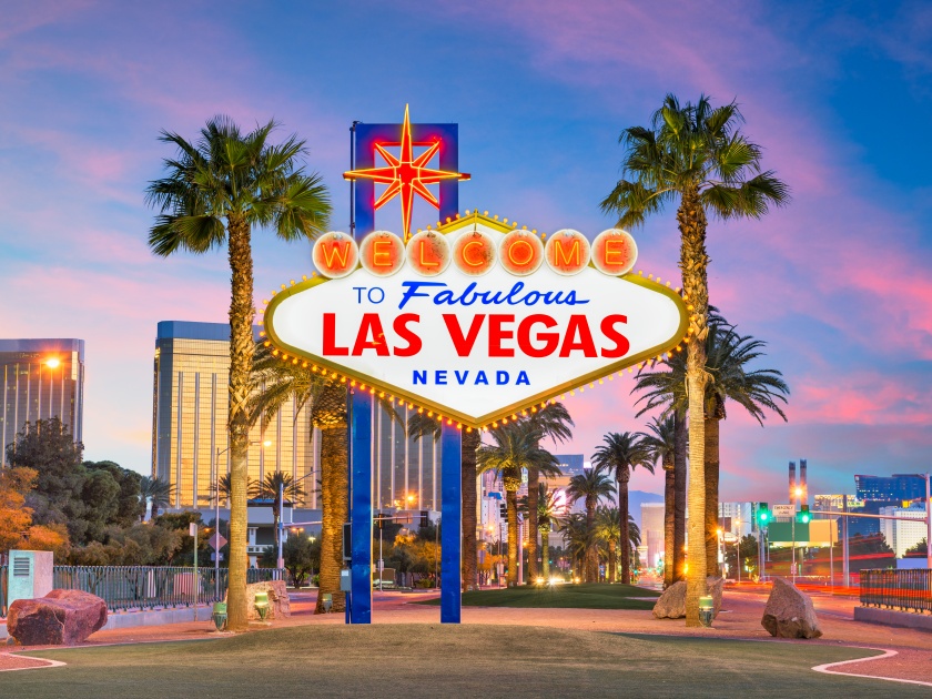 Entrance Las Vegas in Nevada