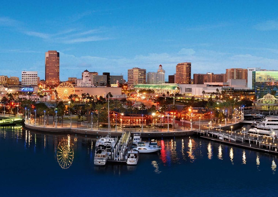 Aerial View Port in Long Beach California