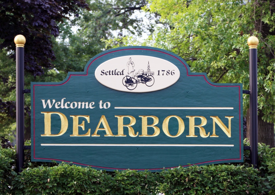 DEARBORN, MI-AUGUST, 2015: Dearborn, a suburb of Detroit, is the hometown of Henry Ford and the world headquarters of the Ford Motor Company.