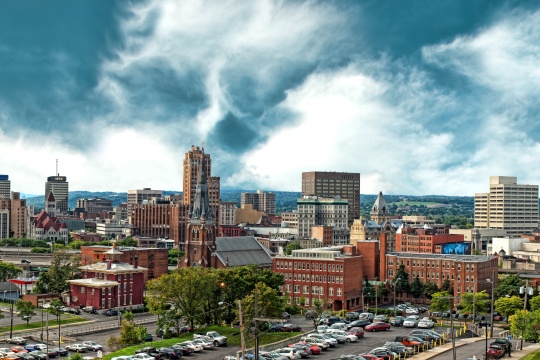 Skyline view in Syracuse New York