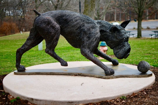 Statue Dog in Decatur Illinois