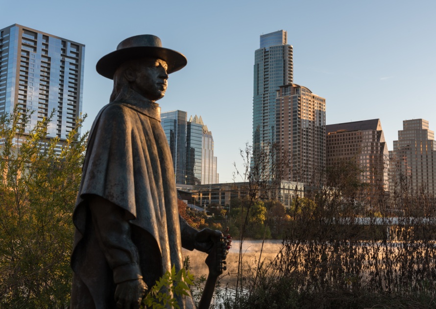 Austin Texas Stevie Ray Vaughan Statue