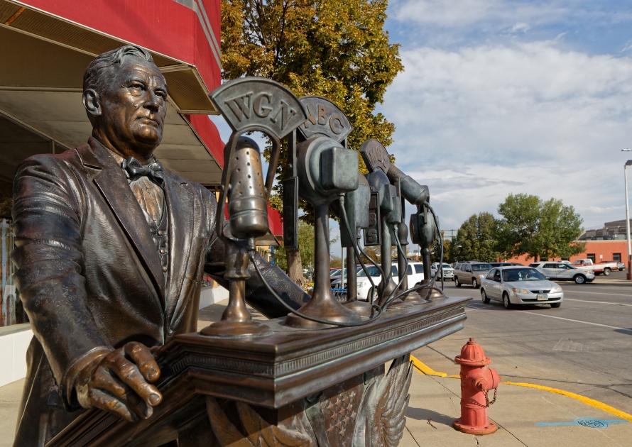 RAPID CITY, SOUTH DAKOTA, September 11, 2018 : The City of Presidents is a series of life-size bronze statues of past presidents along Rapid City streets.