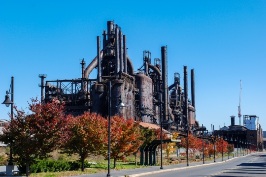The remnants of one of the most influential companies in American history, Bethlehem Steel Corporation in Lehigh Valley, Bethlehem, Pennsylvania