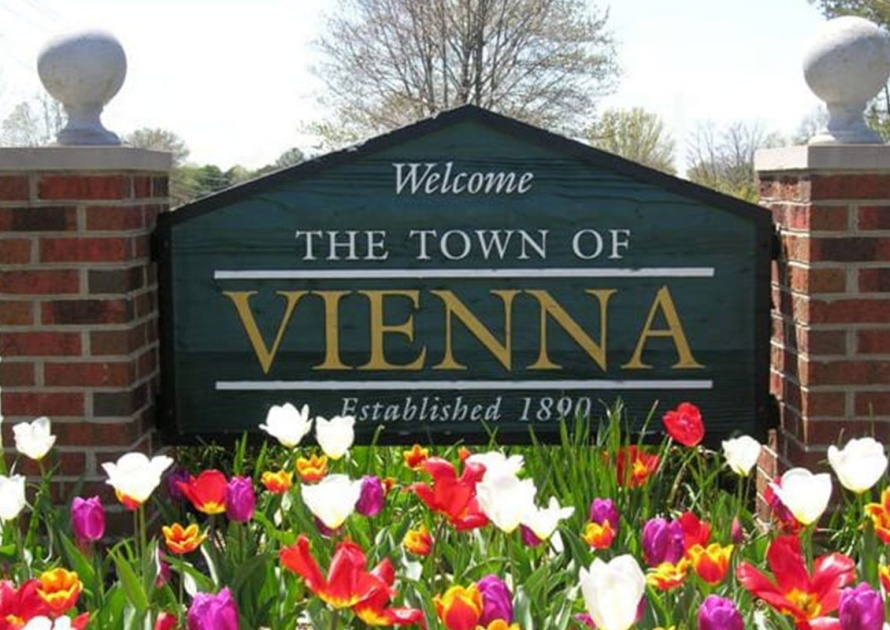 Town Of Vienna Sign in Virginia