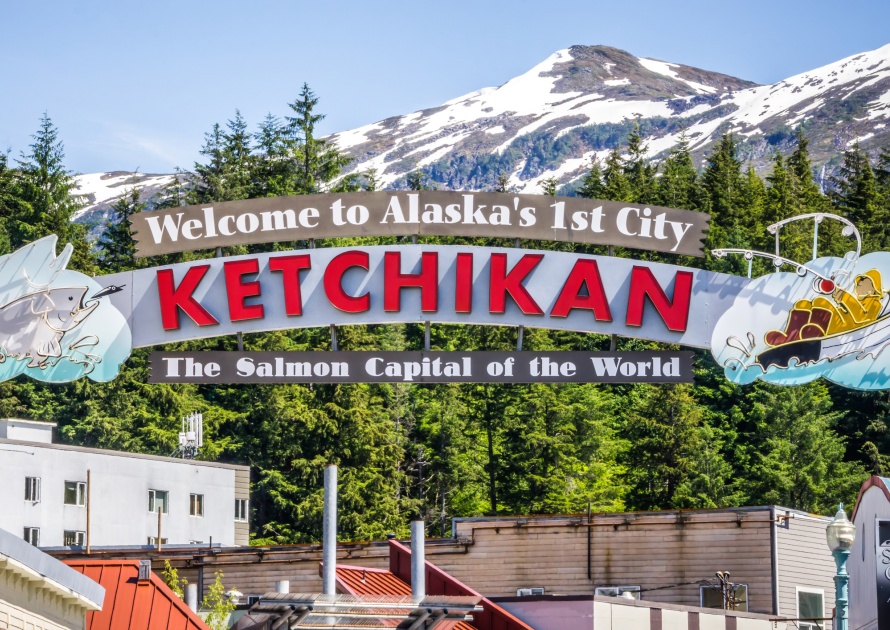 Welcome to Ketchigan Alaska Sign